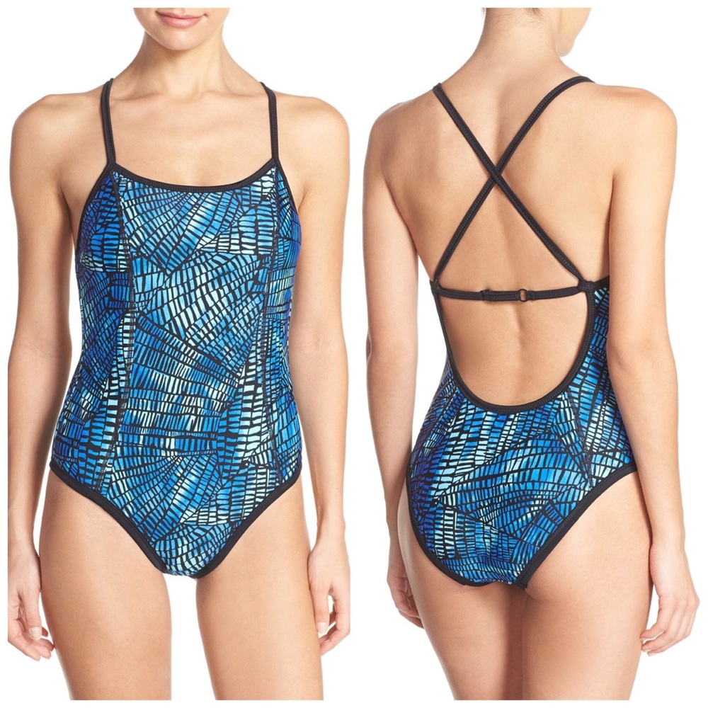 Zella Cross Back One Piece Swimsuit